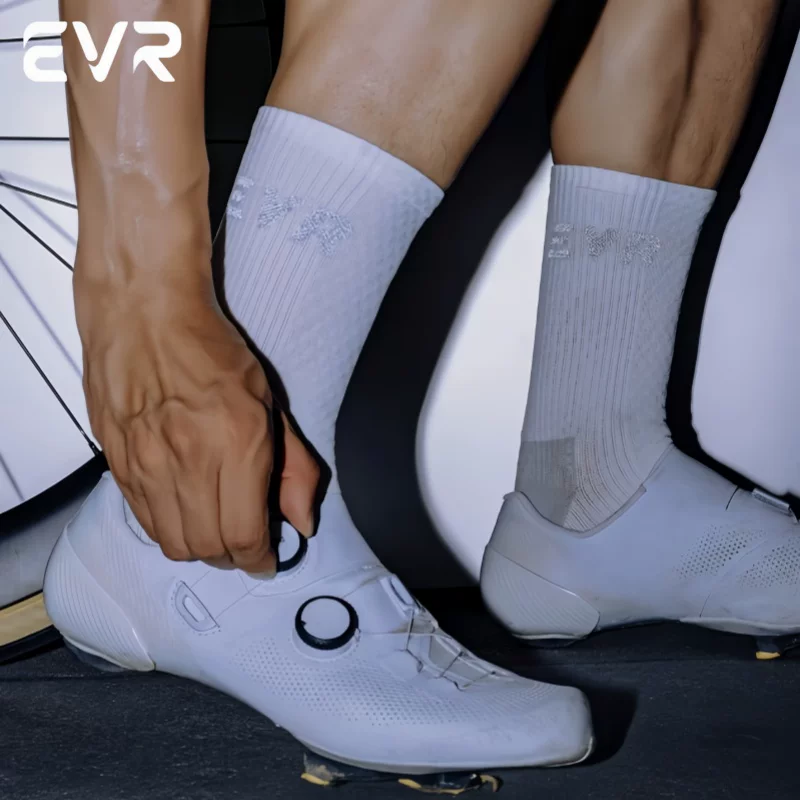 Tất đi xe đạp EVR dành cho nam và nữ, đạp xe đường trường, thể thao mùa xuân và mùa hè, thể thao dài vừa phải, chạy marathon thoáng khí