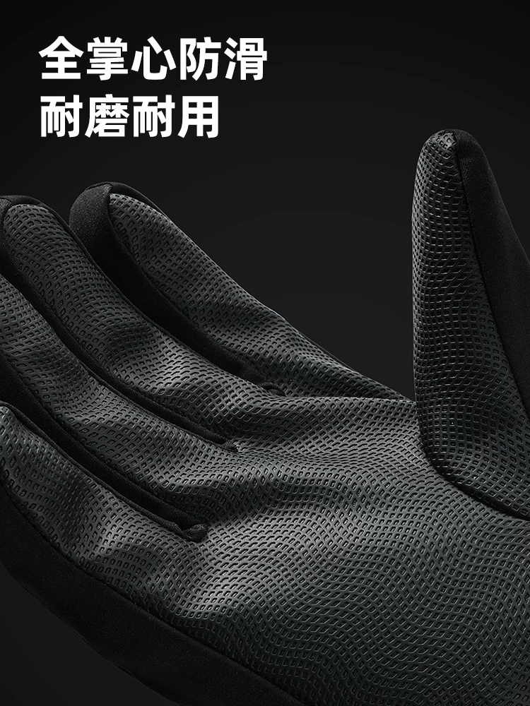 Găng tay trượt tuyết dành cho nữ có lớp lót lông cừu, dày dặn, chống gió, chống thấm nước, leo núi ngoài trời, găng tay ấm áp đi xe đạp tương thích với màn hình cảm ứng dành cho nam giới chuyên nghiệp trong mùa đông.