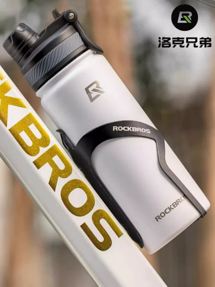 Bình nước giữ nhiệt thể thao Rock Brothers dành cho xe đạp leo núi, xe đạp đường trường, thể thao ngoài trời, nam và nữ, chất liệu thép không gỉ, dung tích lớn