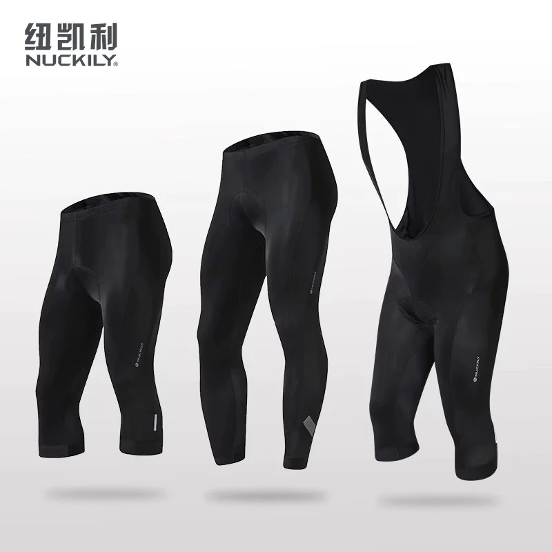 Quần short đi xe đạp nam NUCKILY, quần ba phần tư, quần dài có đệm silicon, đồ dùng mùa hè