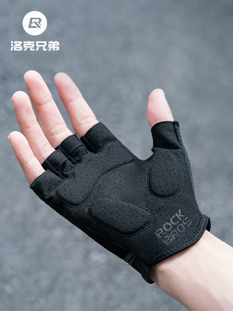 Găng Tay Xe Đạp Rock Brothers Găng Tay Xe Đạp Nửa Ngón Thể Thao Ngắn Ngón Tay Xe Đạp Đường Núi Nam Thoáng Khí Mùa Hè