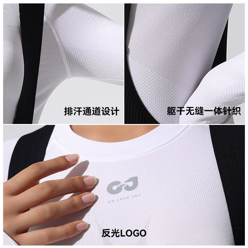 Golovejoy Áo thấm mồ hôi đi xe đạp dành cho nữ mùa thu đông dài tay lớp lót bên trong quần áo ấm áp xe đạp nhanh khô