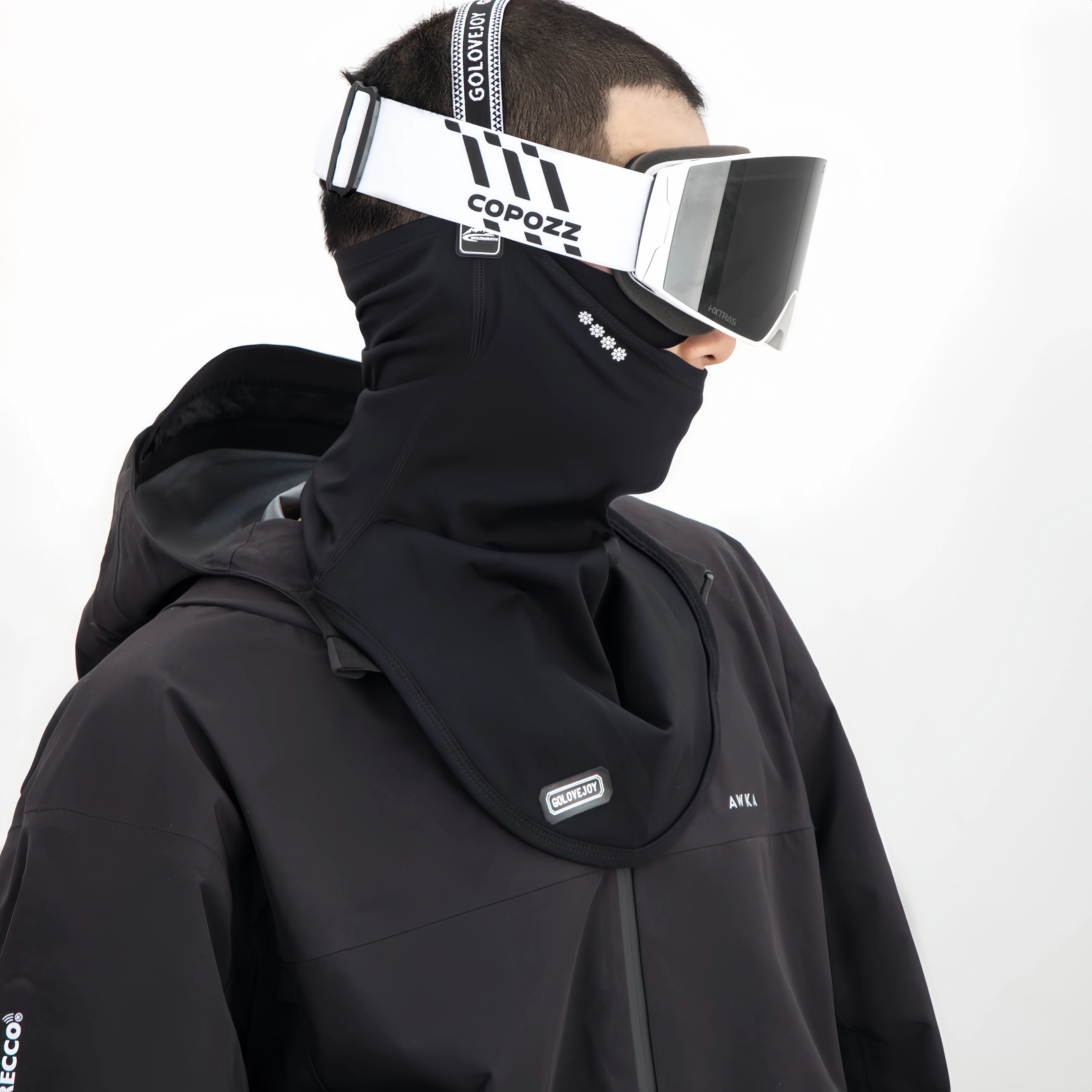 Mũ trùm đầu trượt tuyết khô nhanh, mặt nạ bảo vệ nửa mặt unisex, mũ chống gió chữ V, mũ chống lạnh, mũ ấm khi đi xe đạp, bảo vệ mặt phong cách Hàn Quốc, hợp thời trang