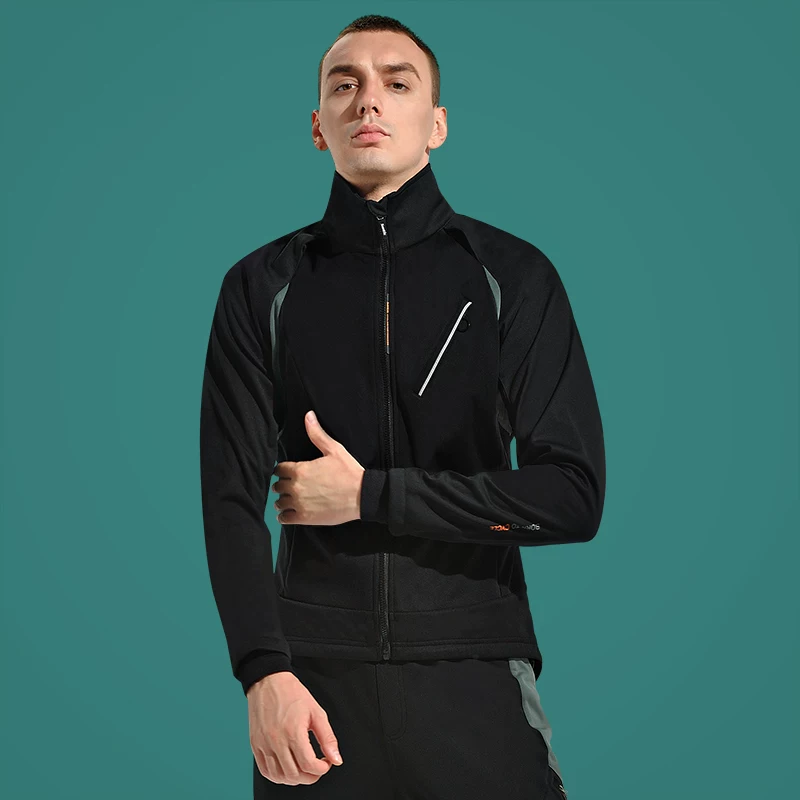 Áo khoác lông cừu đi xe đạp mùa thu đông Santic Quần áo đi xe đạp ấm áp chống gió thông thường Thích hợp cho -2 độ