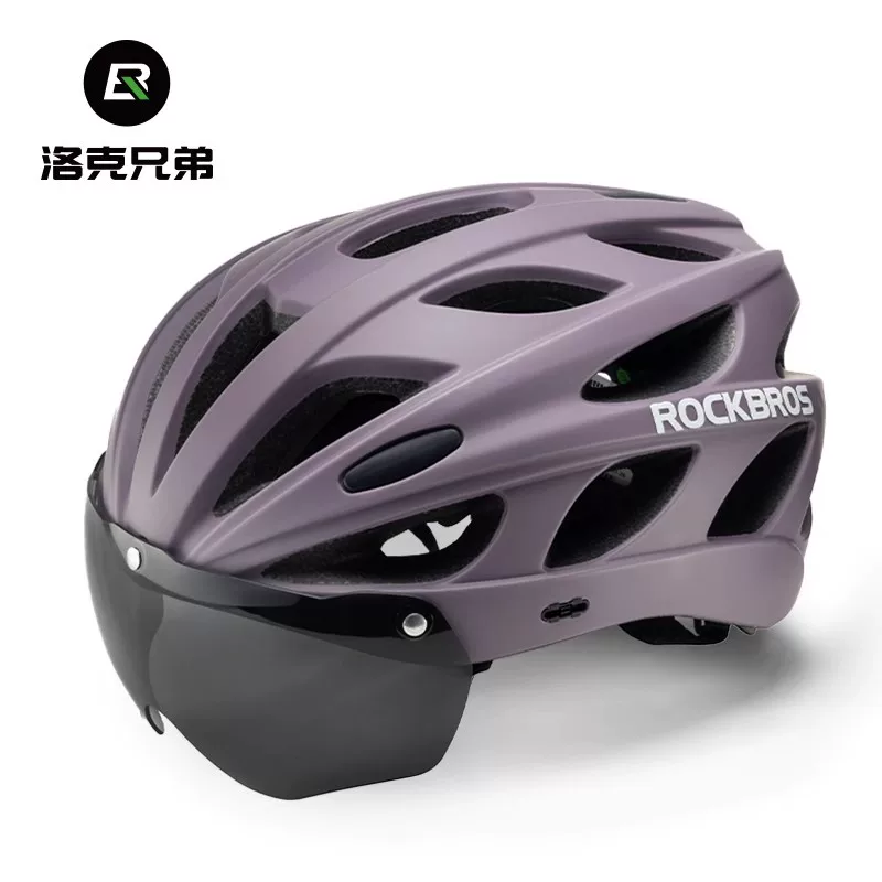 Mũ bảo hiểm đi xe đạp Rock Brothers có kính bảo hộ, mũ bảo hiểm xe đạp đường trường và xe đạp leo núi đổi màu cho nam và nữ, mũ bảo hiểm một mảnh