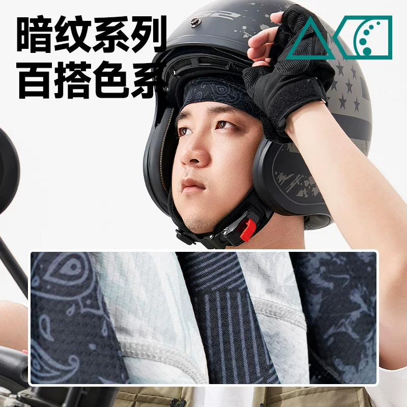 Mũ đi xe đạp bằng lụa chống nắng dành cho nam và nữ, mũ che nắng, lớp lót mũ bảo hiểm xe máy, mùa hè