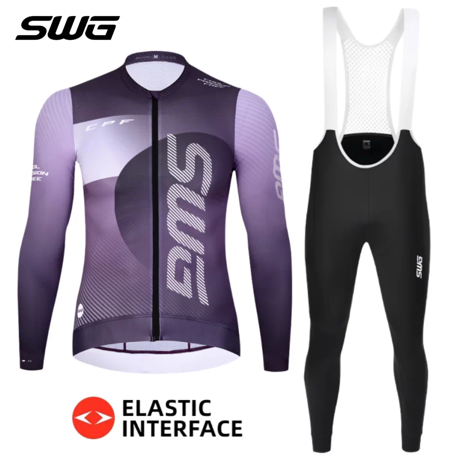 Bộ áo đi xe đạp dài tay SWG Mingsheng Yuchen dành cho nam, áo đi xe đạp đường trường và leo núi mùa xuân và mùa thu thoáng khí