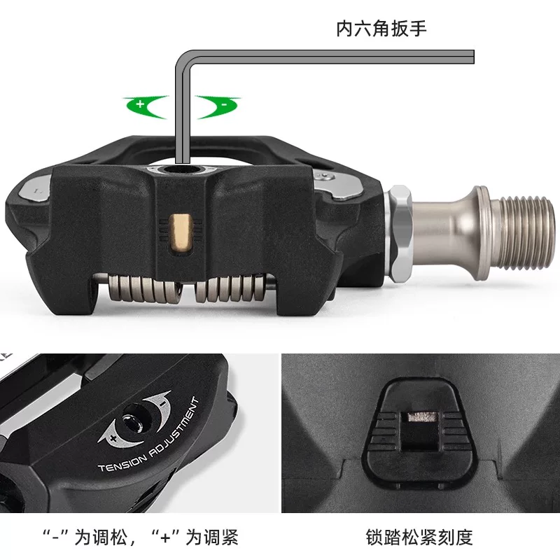 Rock Brothers xe đạp đường trường bàn đạp không cần kẹp hợp kim nhôm bàn đạp vòng bi SPD-SL với giày đạp xe đạp thiết bị