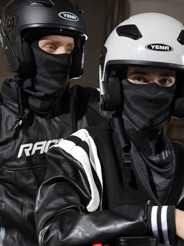 Mũ trùm đầu mùa đông dành cho người lái xe, mặt nạ giữ ấm toàn mặt, chắn mặt xe điện, mũ bảo hiểm xe máy, che chắn gió và chống lạnh