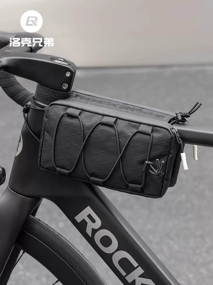 Túi đựng đồ phía trước xe đạp Rock Brothers, túi đựng đồ trên ống xe, túi yên xe đạp leo núi, túi yên xe đạp đường trường, thiết bị đạp xe lắp đặt treo