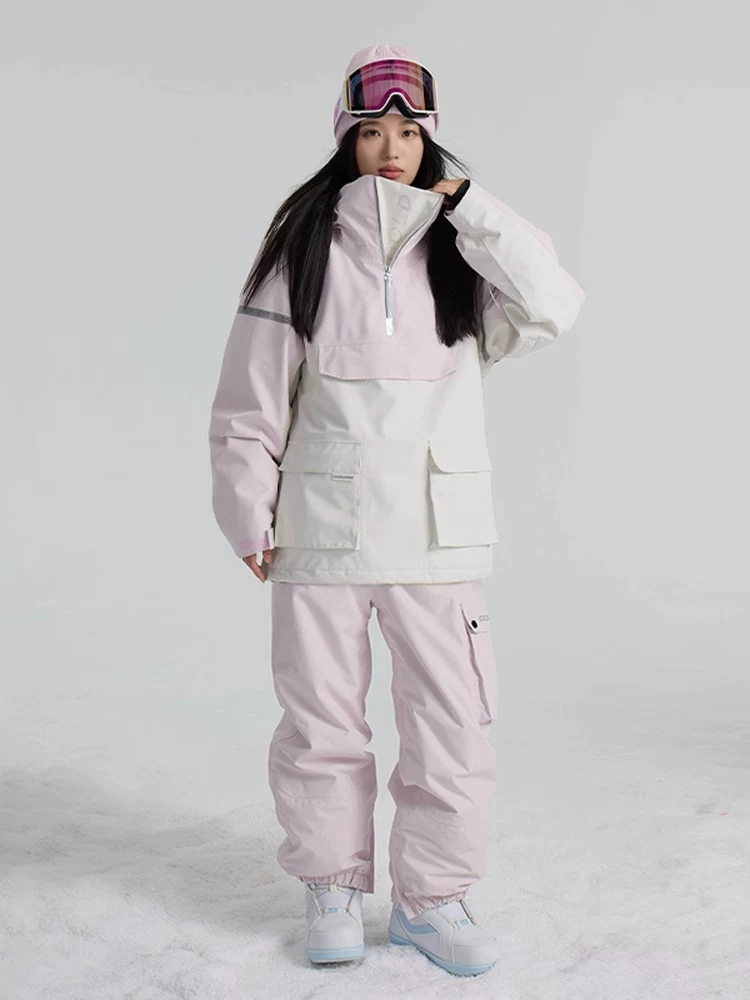 Bộ đồ trượt tuyết Coldelement dành cho nữ, thiết bị trượt tuyết chống gió mùa đông cho trẻ em, kiểu dáng dày dặn dành cho cha mẹ và con cái dành cho trẻ lớn hơn.