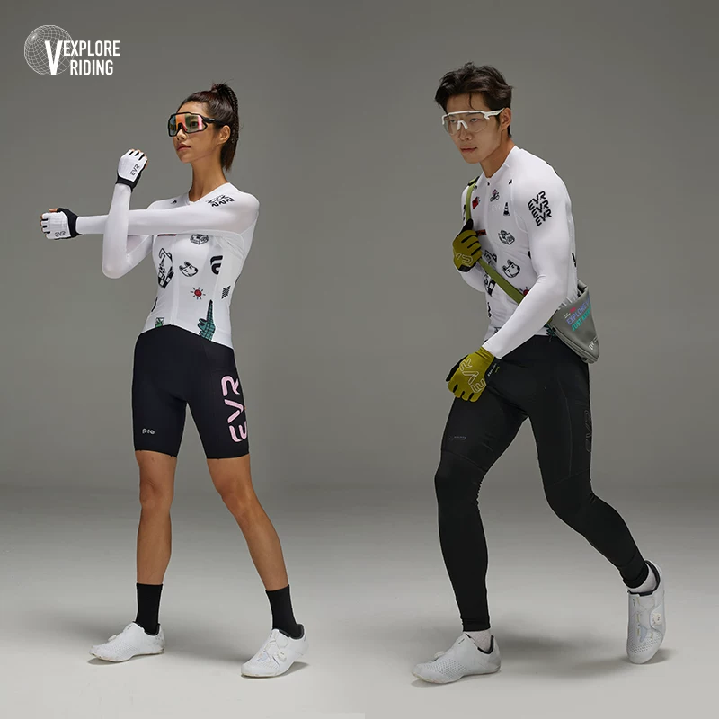 Áo đi xe đạp EVR mỏng dài tay dành cho nam và nữ mùa xuân, mùa thu và mùa đông kiểu dáng mới nhanh khô thoáng khí áo đi xe đạp đường trường