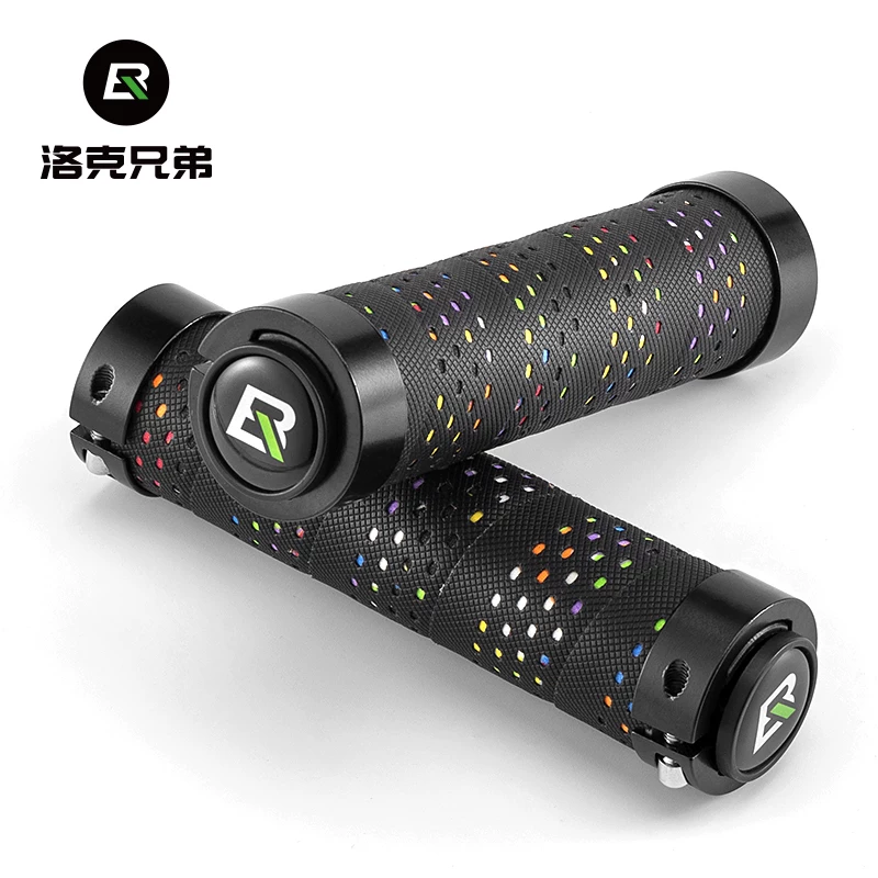 Tay nắm ghi đông xe đạp Rock Brothers, tay nắm ghi đông xe đạp leo núi chống trơn trượt, tay nắm ghi đông xe đạp có khóa, tay nắm ghi đông bằng chất liệu PU, phụ kiện tay nắm ghi đông