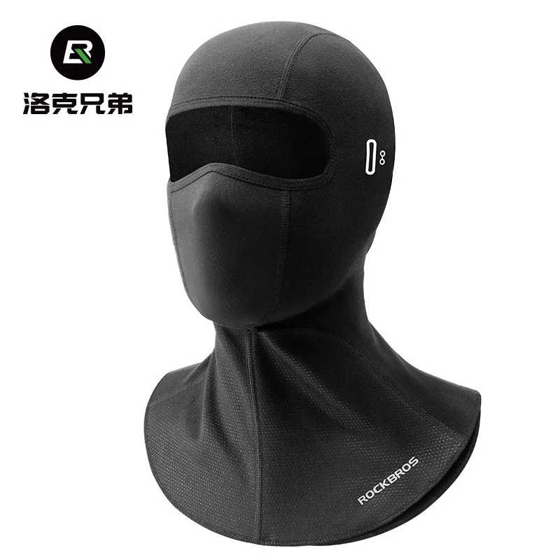 Mũ trùm đầu giữ ấm đi xe đạp Rock Brothers, chất liệu fleece, che kín mặt và cổ, dành cho nam và nữ, mùa thu đông, chống gió ngoài trời