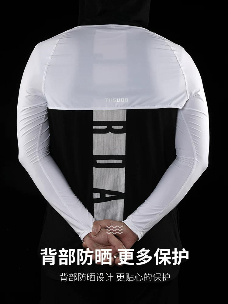 Captain Tas Ice Silk Khăn choàng chống nắng Tay áo bảo vệ cánh tay một mảnh dành cho nam Bảo vệ khỏi tia cực tím Thiết bị lái xe và đạp xe dành cho nữ
