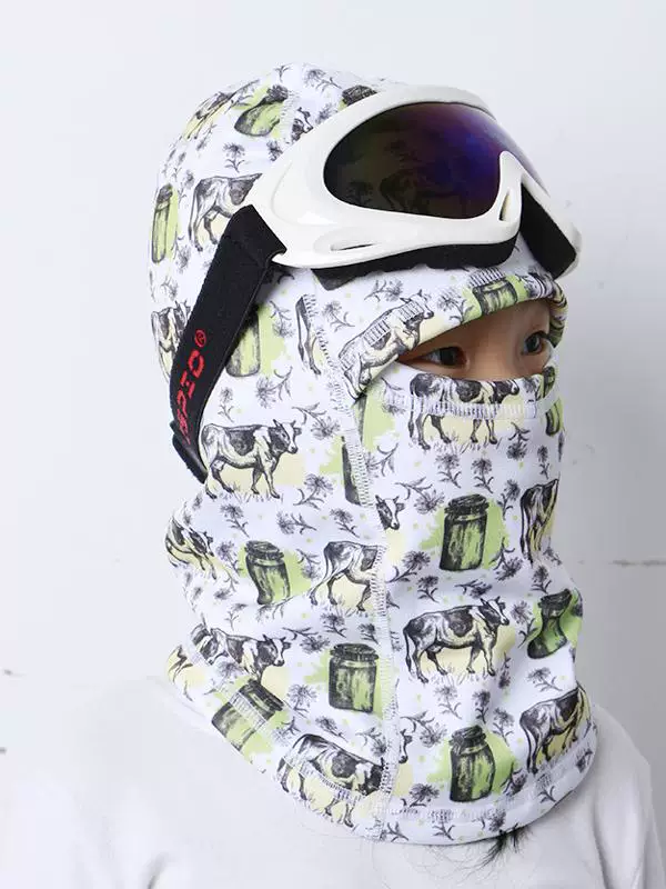 Mũ bảo vệ mặt khi trượt tuyết cho trẻ em, lớp lót mũ bảo hiểm đi xe đạp mùa đông cho bé trai, khăn giữ ấm cổ, khẩu trang giữ ấm lót lông cừu chống gió cho bé gái