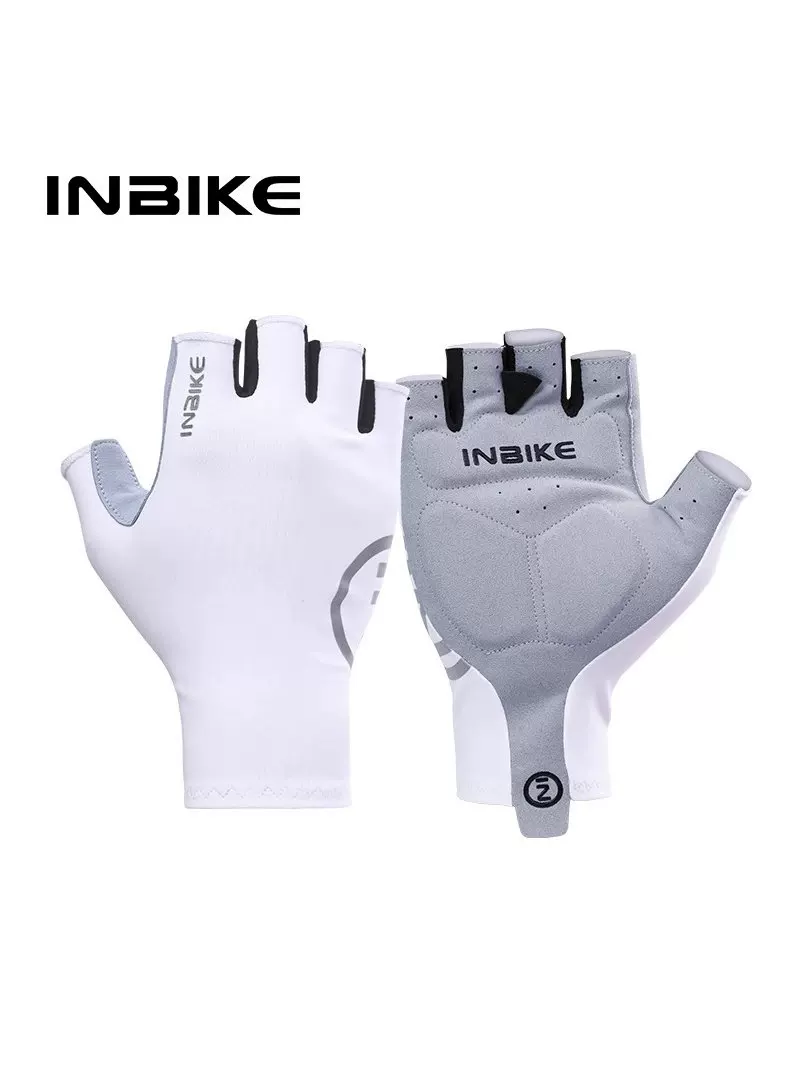 Găng tay đi xe đạp nửa ngón INBIKE có đệm ngắn ngón tay chống mài mòn thoáng khí unisex xe đạp đường trường mùa xuân và mùa hè Yueying