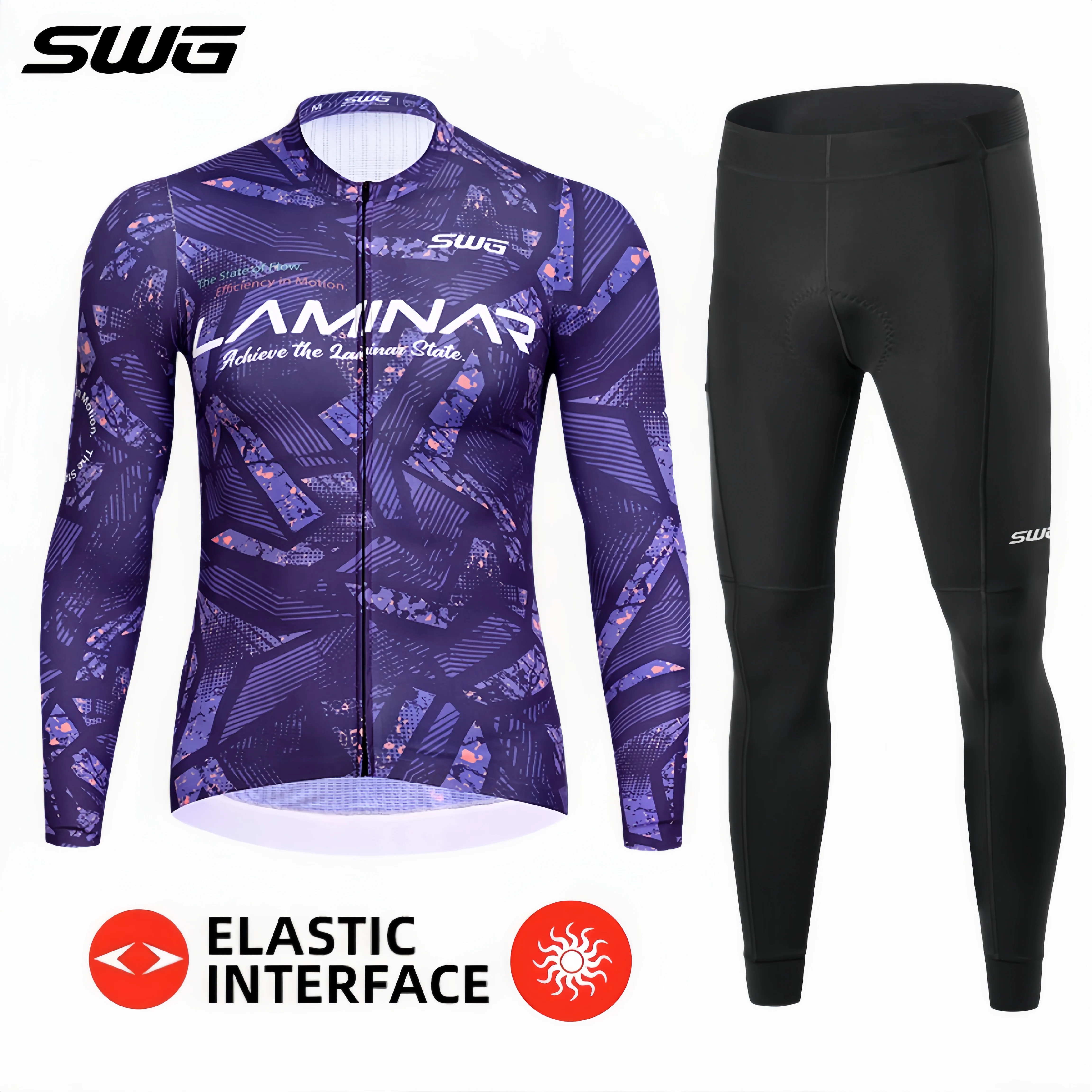 Áo đi xe đạp SWG Mingsheng dành cho nam mùa thu đông dày dặn lót lông cừu ấm áp dài tay đi xe đạp đường trường