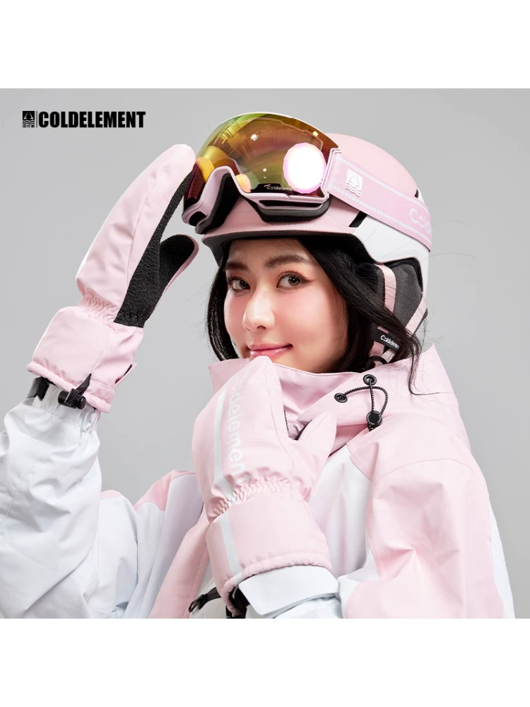 Găng tay trượt tuyết Kevlar dài toàn bộ Cold Element 2025 dành cho nam với thiết kế bảo vệ cổ tay tích hợp, chống thấm nước và giữ ấm khi trượt ván trên tuyết, thích hợp cho trượt tuyết địa hình dành cho nữ.