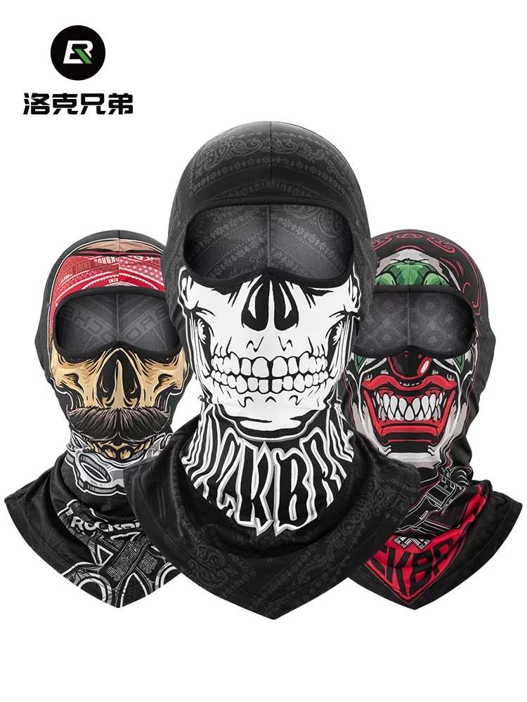 Khăn che mặt chống nắng Rock Brothers chất liệu lụa đá, mùa hè, unisex, che kín mặt, chống gió, giữ ấm cổ, mũ bảo hiểm đi xe máy