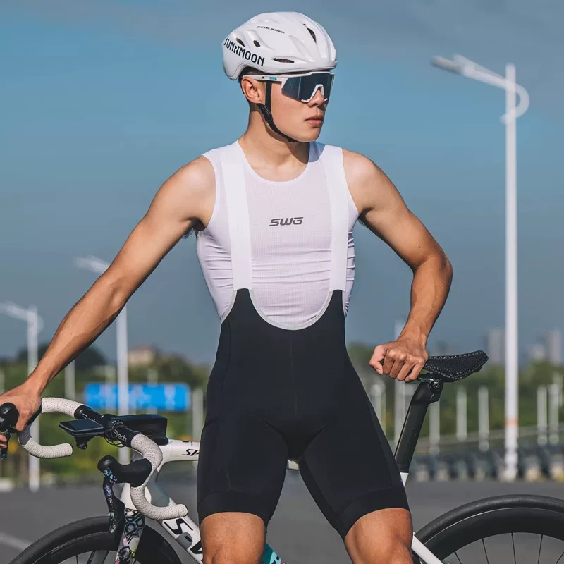 Quần đạp xe Bib Shorts SWG Mingsheng Double Arrow dành cho nam, chất liệu thoáng khí, nhanh khô, thích hợp cho xe đạp đường trường, mùa xuân/hè