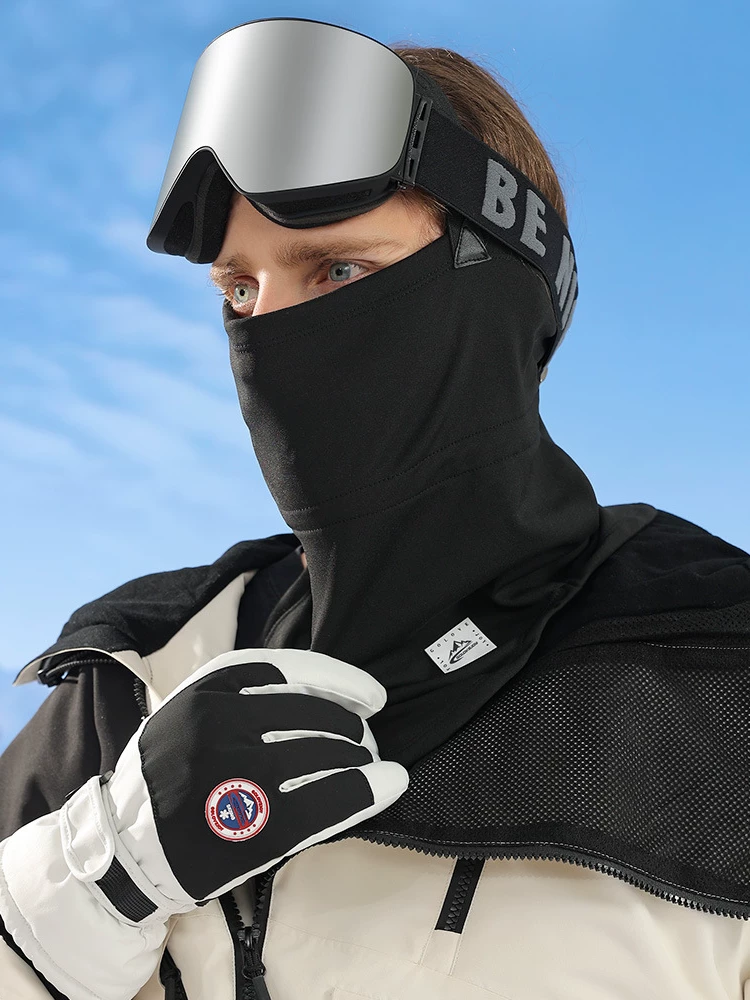 Khẩu trang chống gió và giữ ấm mùa đông dành cho nam và nữ, bảo vệ mặt khi đạp xe ngoài trời và trượt tuyết, chống đông, nhanh khô, thiết bị trượt tuyết hình chữ V treo tai