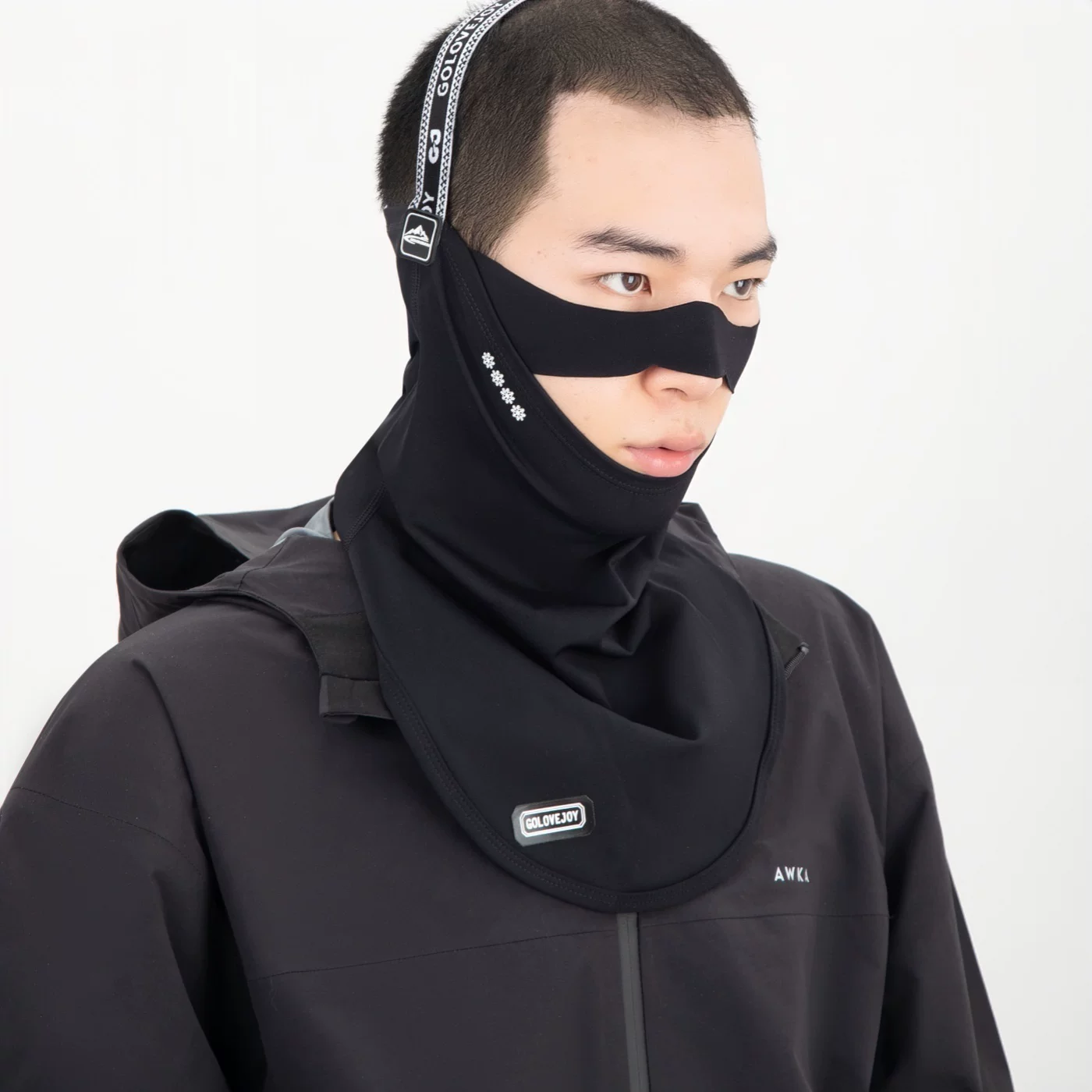 Mũ trùm đầu trượt tuyết khô nhanh, mặt nạ bảo vệ nửa mặt unisex, mũ chống gió chữ V, mũ chống lạnh, mũ ấm khi đi xe đạp, bảo vệ mặt phong cách Hàn Quốc, hợp thời trang