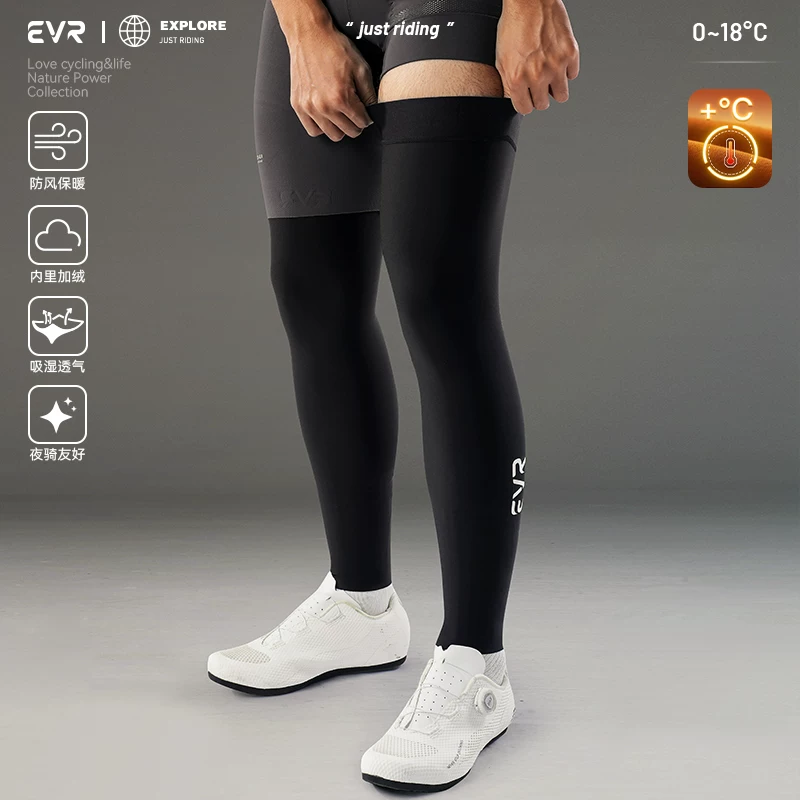 Tấm bảo vệ chân đi xe đạp EVR-Fleece dành cho nam và nữ, tấm bảo vệ chân ấm áp và chống gió mùa thu đông, tấm bảo vệ đầu gối ngoài trời khi đi xe đạp đường trường