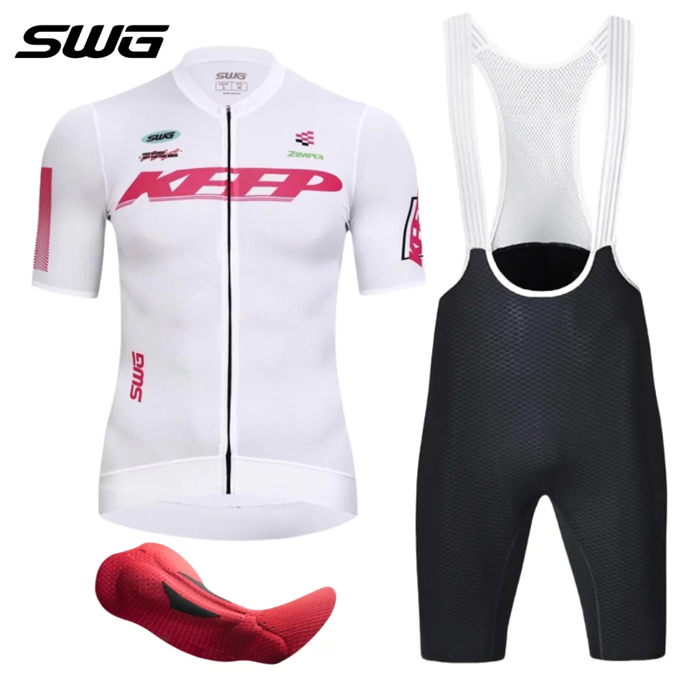 Bộ áo thi đấu đạp xe chuyên nghiệp mới của SWG Mingsheng, tay ngắn, mùa xuân hè, dành cho nam, bộ áo thi đấu đạp xe đường trường