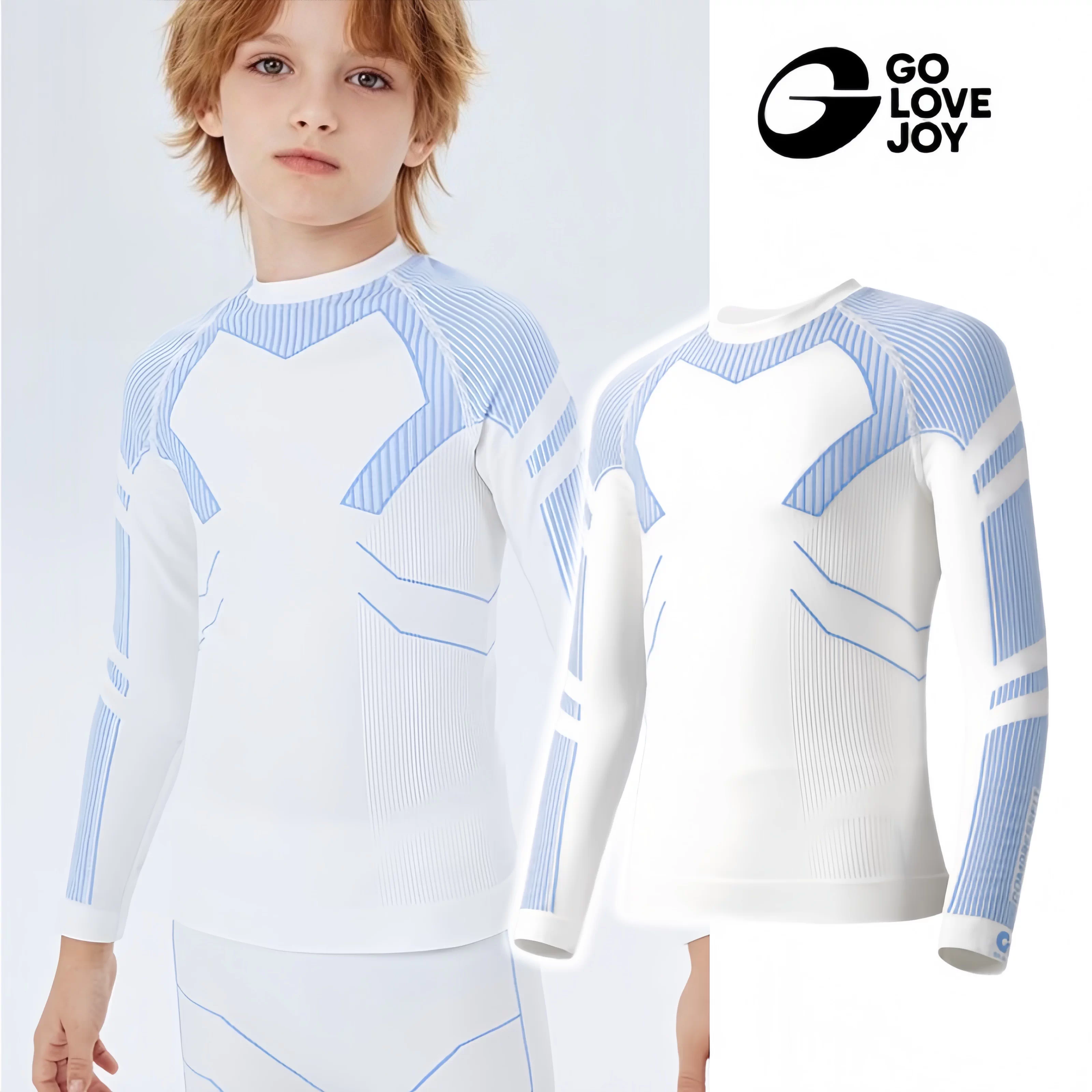 Quần áo thể thao nhanh khô cho bé trai, quần áo trượt tuyết mùa đông cho trẻ em, quần lót giữ nhiệt lớp lót cho bé trai, quần áo chức năng thấm hút mồ hôi khi chạy bộ