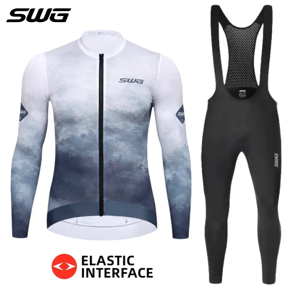 Áo đi xe đạp SWG Mingsheng dành cho nam mùa xuân và mùa thu quần áo đi xe đạp đường trường dài tay thấm mồ hôi nhanh khô