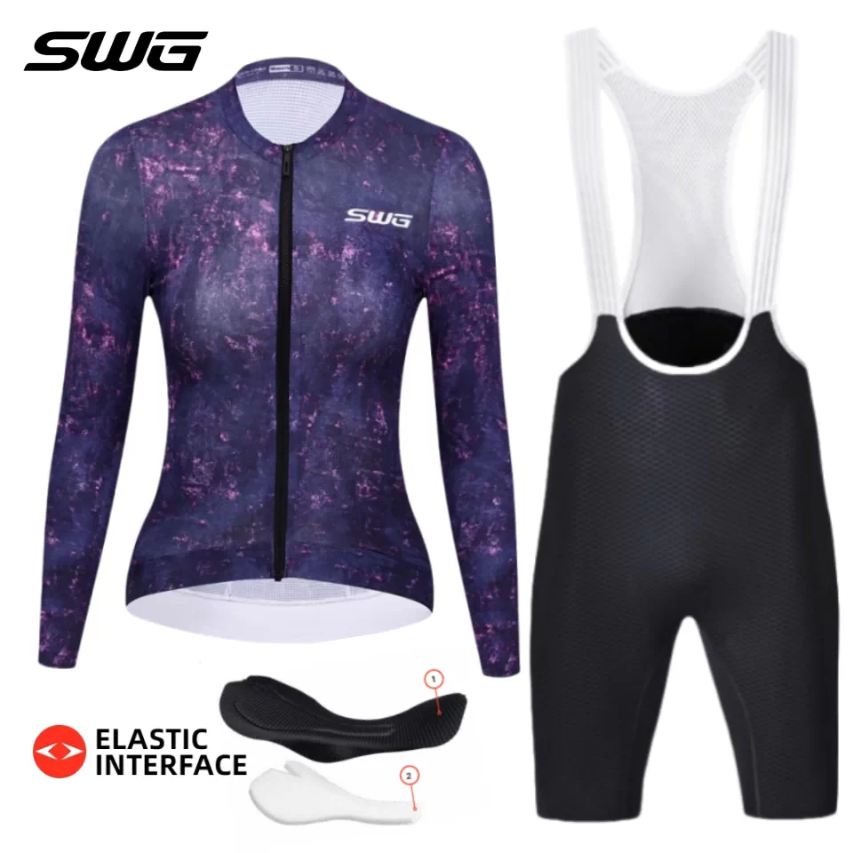 Áo thể thao đạp xe mùa thu mới của SWG Mingsheng dành cho nữ, áo dài tay, áo bảo vệ nắng, nhanh khô, thoáng khí, phù hợp với xe đạp đường trường