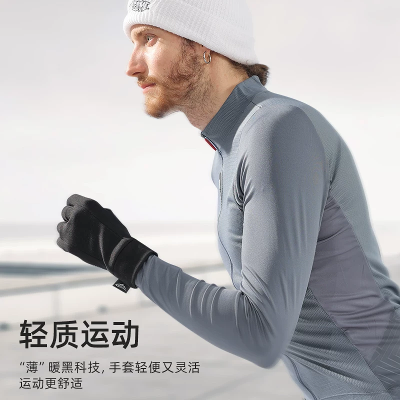 Găng tay trượt tuyết dành cho nam và nữ, trượt ván trên tuyết, mùa đông, kháng khuẩn, ấm áp, lót lông cừu, tương thích với màn hình cảm ứng, chạy bộ, đi bộ đường dài, thấm mồ hôi, nhanh khô