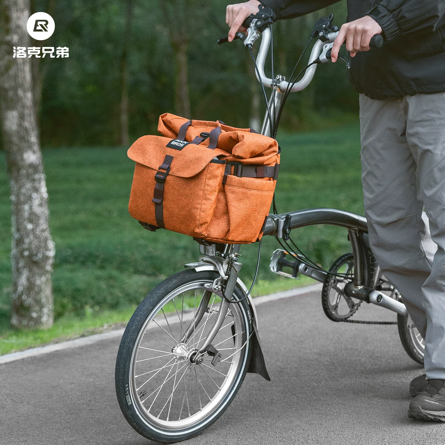 Túi xe đạp nhỏ Rock Brothers kiểu cổ điển, túi xe đạp gấp, túi ghi đông, ba lô đi xe đạp trong thành phố