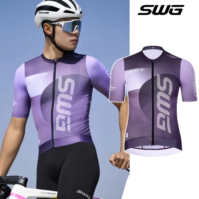 SWG Mingsheng mùa hè đi xe đạp quần áo nam nhanh khô tay ngắn hàng đầu bộ đường xe đạp leo núi đi xe đạp thiết bị