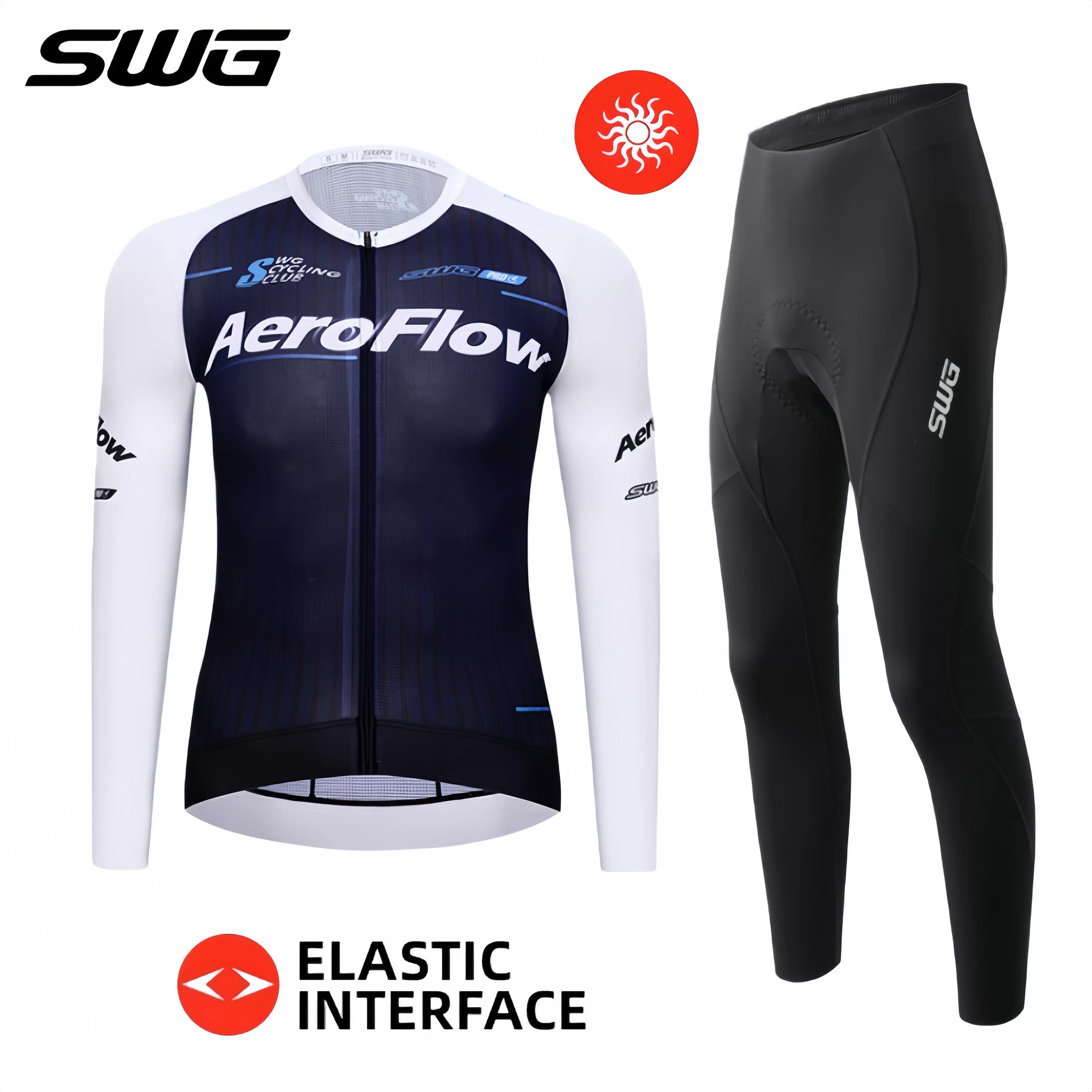 Áo thun đi xe đạp lông cừu mùa thu đông SWG Mingsheng dài tay dành cho xe đạp leo núi đường trường dành cho nam và nữ, ấm áp và chống gió