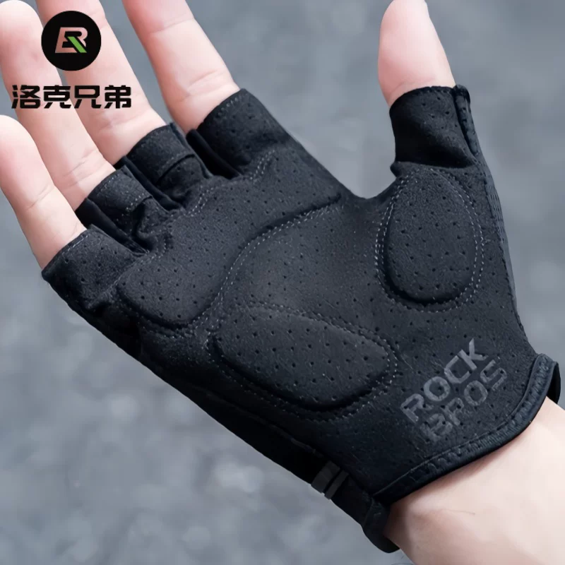 Găng tay đi xe đạp Rock Brothers thiết bị xe đạp leo núi đường bộ găng tay xe đạp nửa ngón chống trượt thoáng khí mùa hè