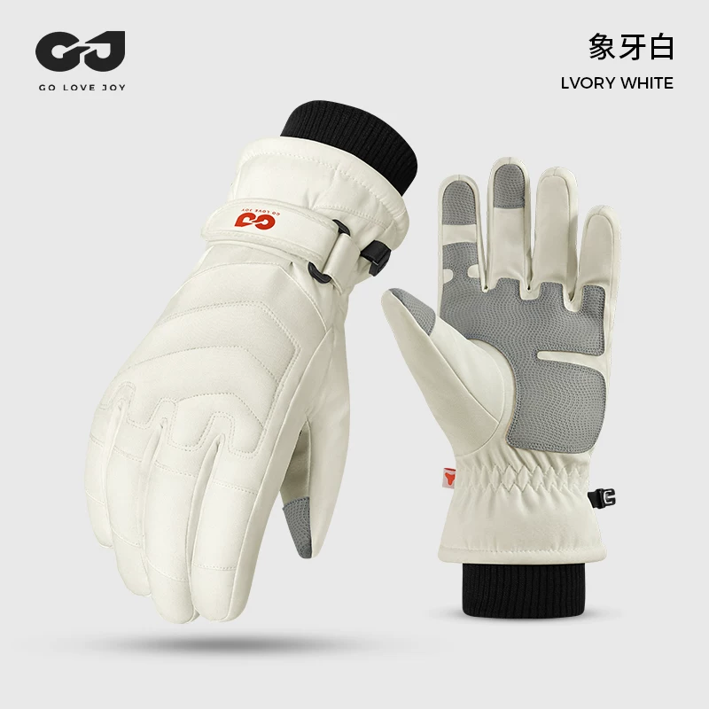 Găng tay trượt tuyết Golovejoy dành cho nam và nữ, không thấm nước và chống gió, đi xe đạp mùa đông, ấm áp, chống lạnh, dày dặn, tương thích với màn hình cảm ứng