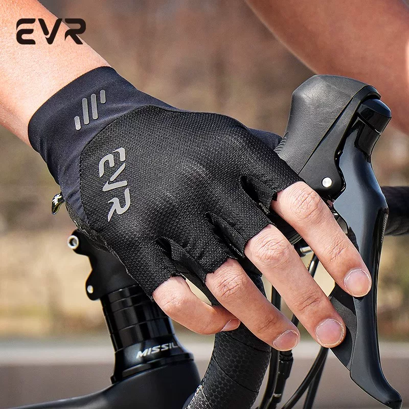 Găng tay đi xe đạp EVR nửa ngón mùa hè dành cho nam và nữ xe đạp leo núi đường trường đầy đủ thiết bị đi xe đạp ngắn ngón chống trượt chống sốc
