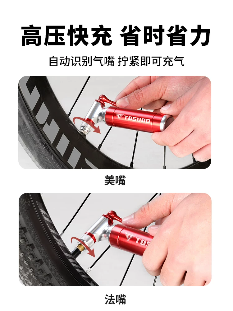 Bình CO2 Captain Tas, bình bơm xe đạp nhanh, bình khí CO2 cho xe đạp leo núi, thiết bị bơm khí di động