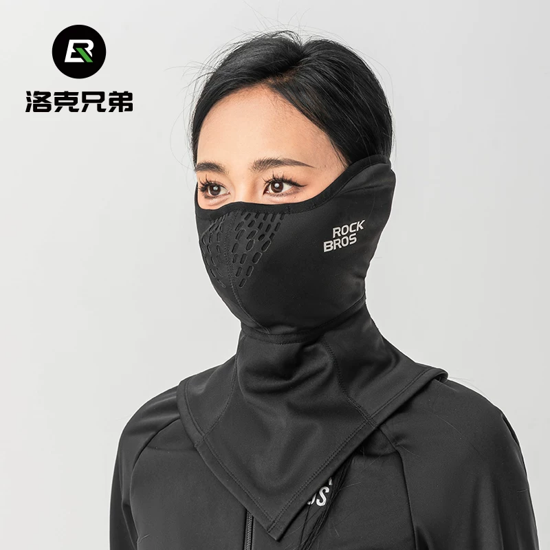 Khăn quàng cổ Rock Brothers dành cho nam, giữ ấm cổ mùa đông, chống lạnh, thể thao ngoài trời, mặt nạ trượt tuyết và đạp xe dành cho nữ, dày dặn.