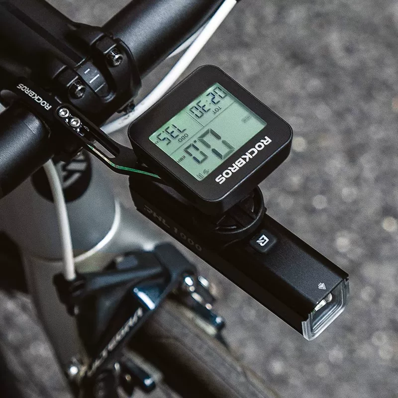 Đèn xe đạp Rock Brothers 1000 lumens, tích hợp đèn pha và máy tính, bộ phụ kiện gắn treo xe đạp