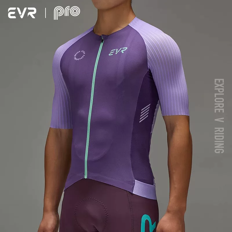 Áo thun đi xe đạp EVR ngắn tay dành cho nam mùa hè kiểu dáng mới thoáng khí và thấm mồ hôi khi đi xe đạp trên đường, thiết bị đi xe đạp nhanh khô