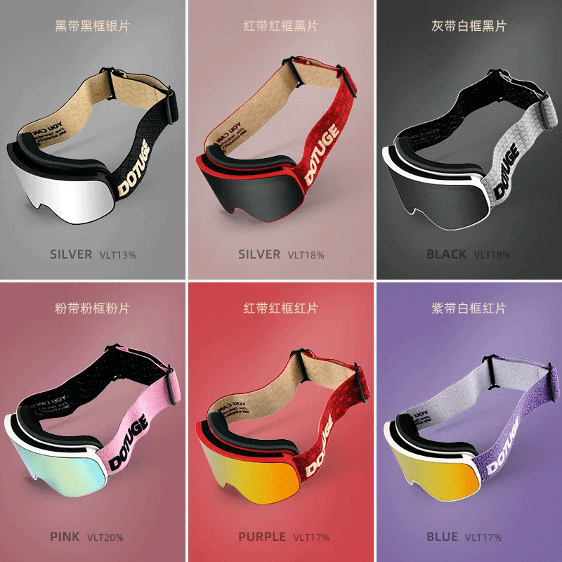 Kính trượt tuyết, kính trượt tuyết hình trụ chống sương mù dành cho nam và nữ, kính leo núi, kính leo núi trên tuyết, kính trượt tuyết theo toa, ngoài trời