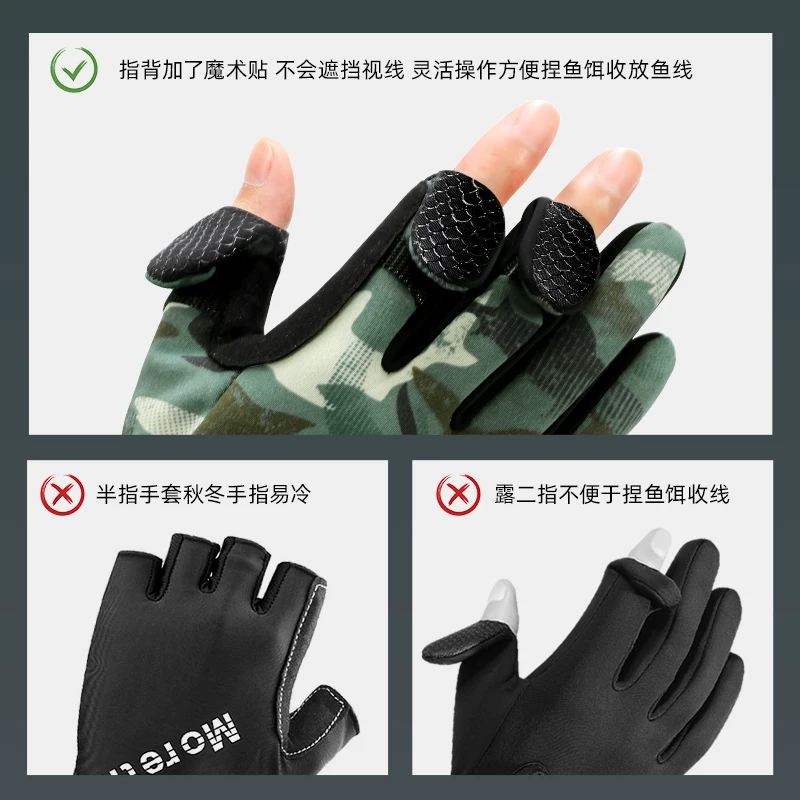 Găng tay câu cá mùa đông, không thấm mồi, thiết kế chuyên nghiệp không ngón, giữ ấm mùa đông, chống trơn trượt, chuyên chống đâm thủng, chống cắt, chống thấm nước, câu cá bằng mồi.