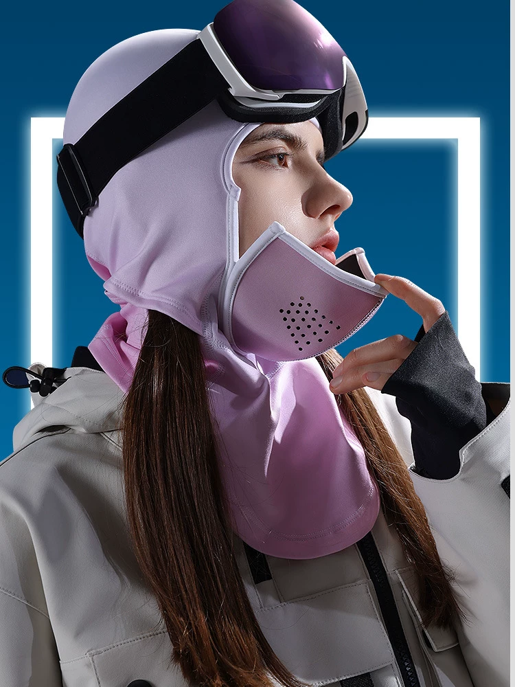 Khẩu trang trượt tuyết mùa đông dành cho nam, khẩu trang giữ ấm và chống gió có lót lông cừu dành cho nữ, mũ bảo hiểm xe máy che kín mặt có nam châm