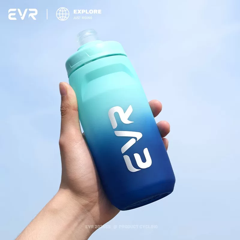 Bình nước thể thao EVR, bình nước thể thao dung tích lớn, loại bóp, dành riêng cho xe đạp đường trường, thiết bị đạp xe ngoài trời, di động