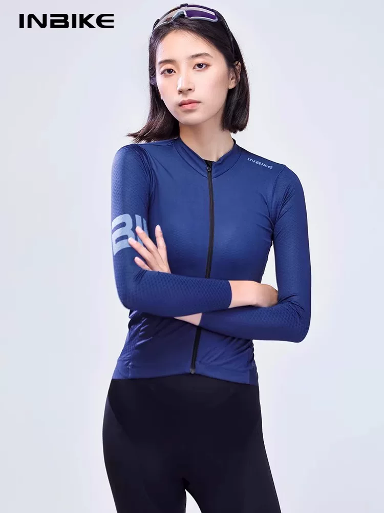 Áo đi xe đạp dài tay INBIKE phong cách mùa xuân và mùa hè đi xe đạp mềm mại, đàn hồi cao, thoáng khí và thấm mồ hôi Bộ đồ đi xe đạp thoáng khí mùa xuân và mùa thu