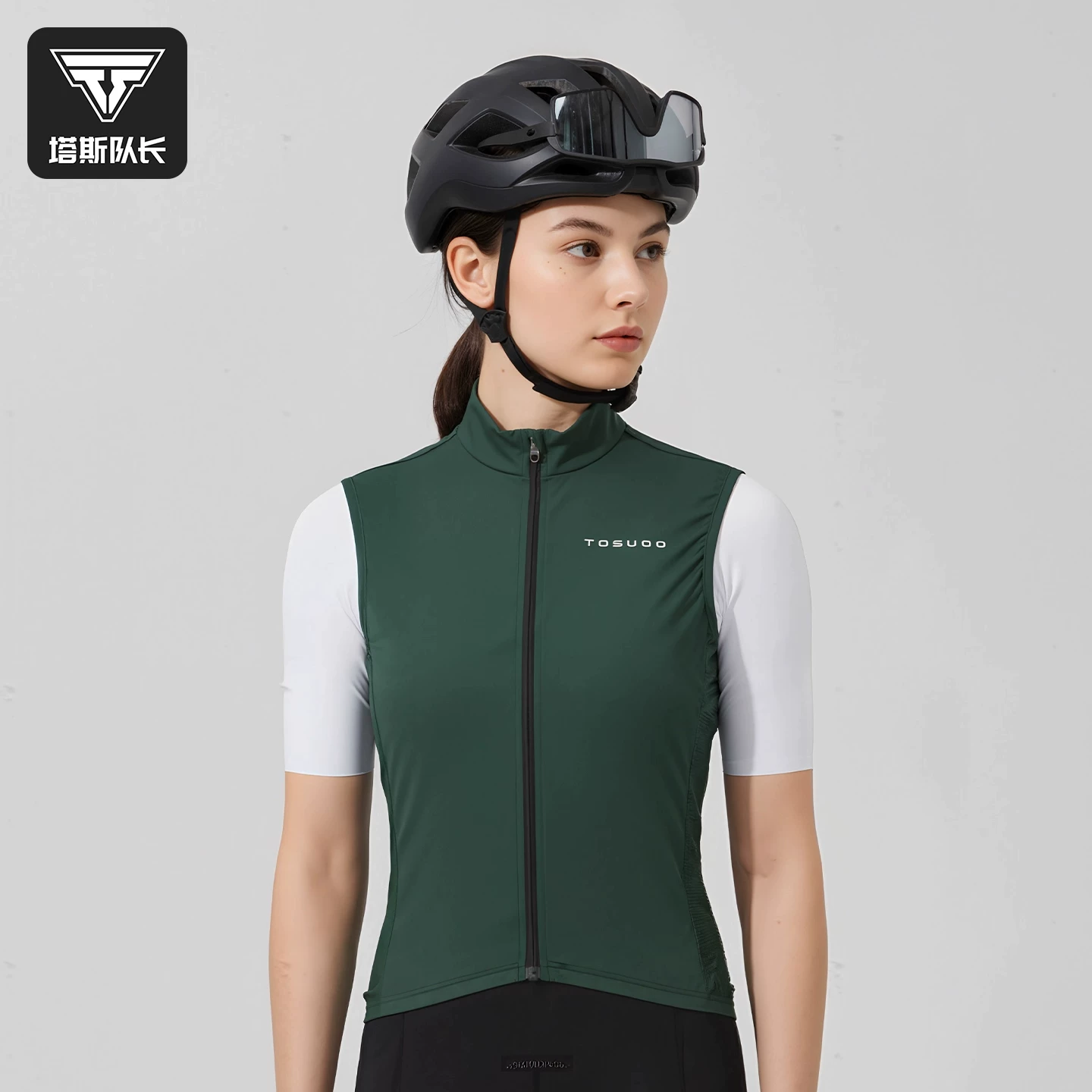 Áo khoác đi xe đạp Captain Tas dành cho nam và nữ, quần áo đi xe đạp chống gió mùa xuân và mùa thu, áo gió không tay dành cho xe đạp đường trường nhẹ