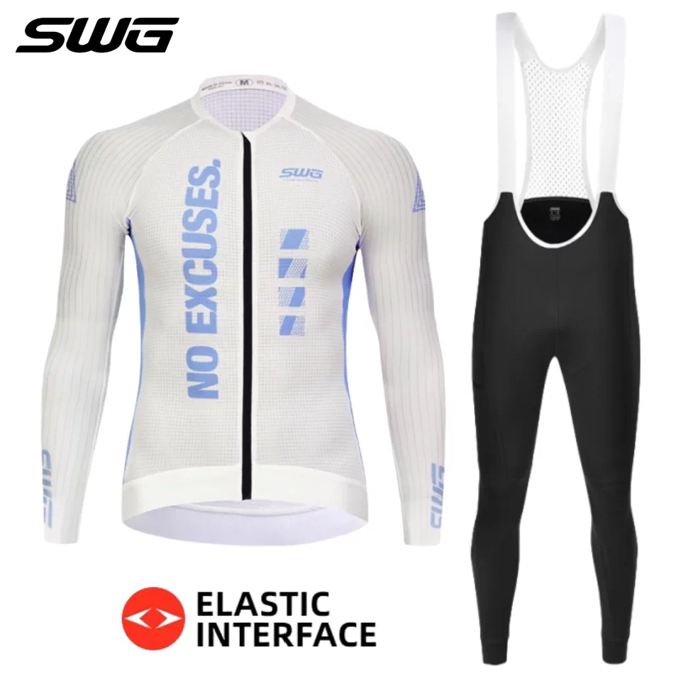 SWG Mingsheng mùa xuân hè đi xe đạp jersey nam dài tay bộ xe đạp đường trường xe đạp đôi mũi tên quần